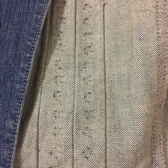 Express Fitted Studded Denim Jeans Vest Si… - Picture 12 of 15